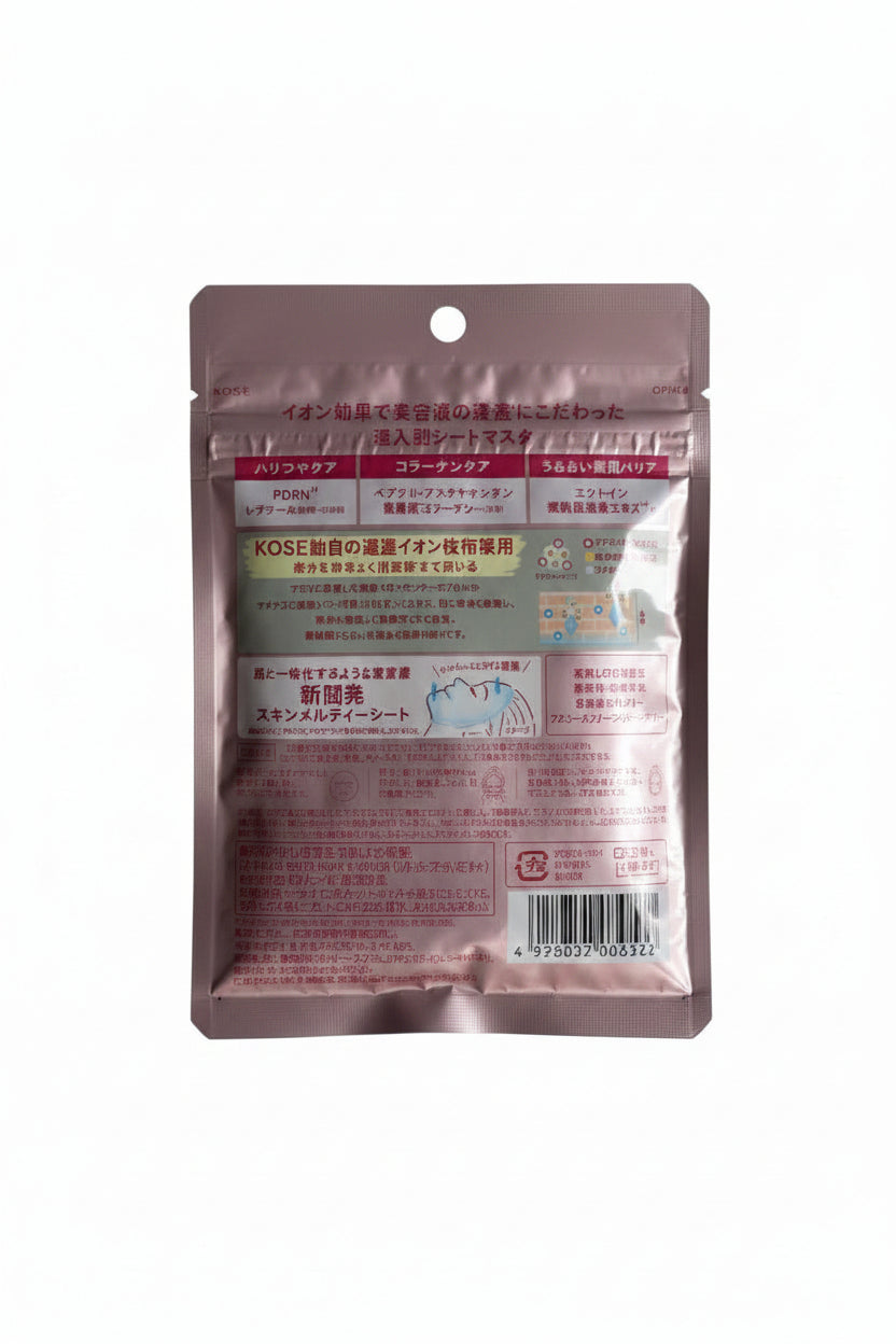 KOSE Clear Turn CLINI SHOT Moist Lift Face Mask – PDRN & Retinol – 7 Sheets