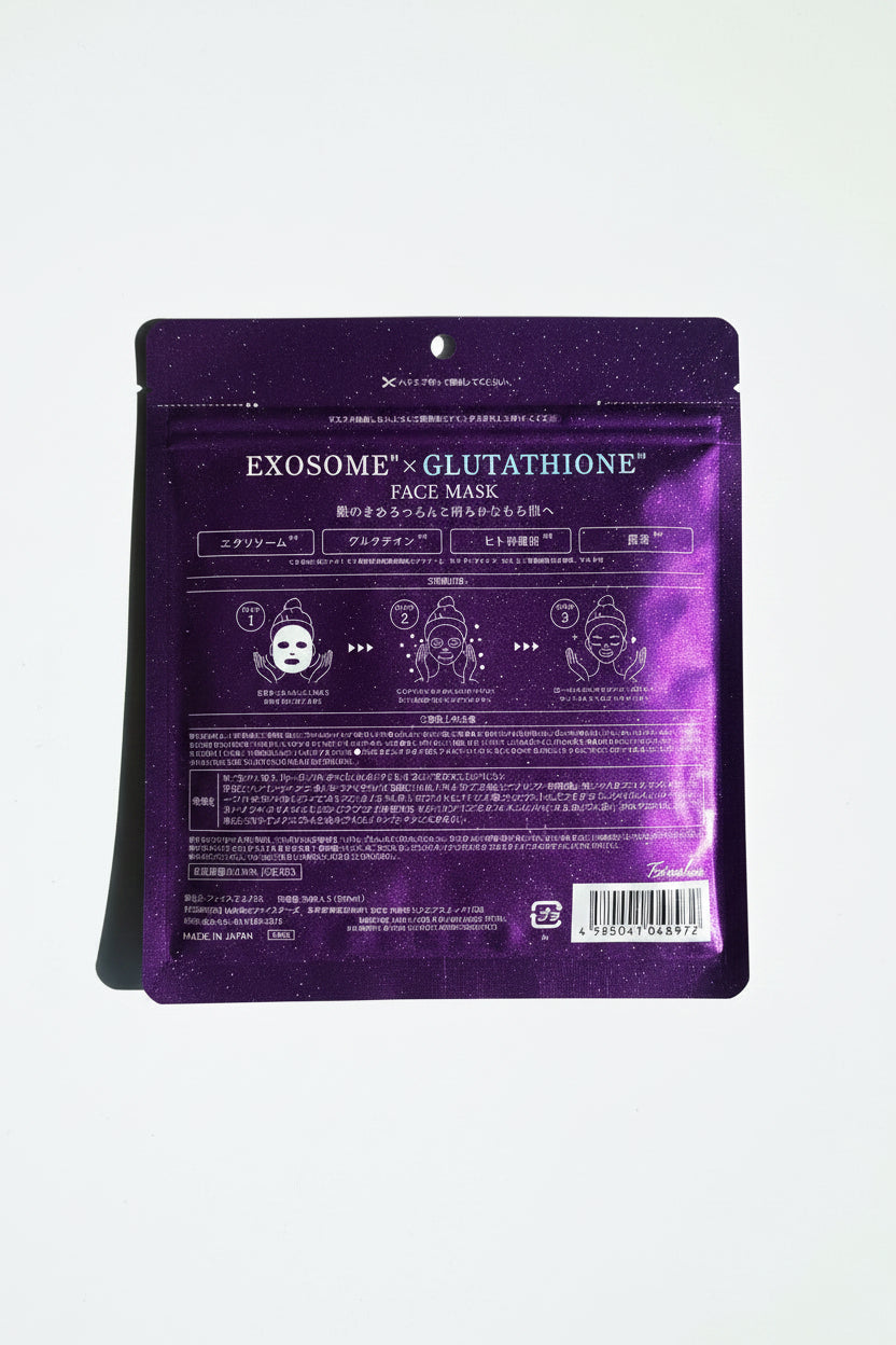 EXOSOME x GLUTATHIONE Face Mask – 30 Sheets