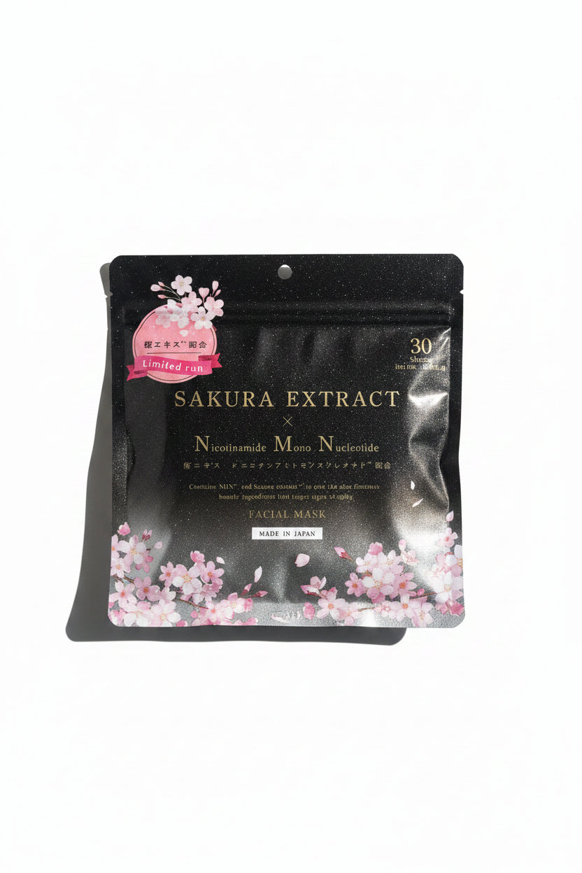 Sakura Extract x NMN Facial Mask – Limited Run – 30 Sheets